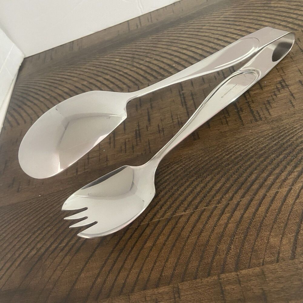Yamazaki Hospitality Basic Salad Server Tongs Stainless Steel Spoon/Fork